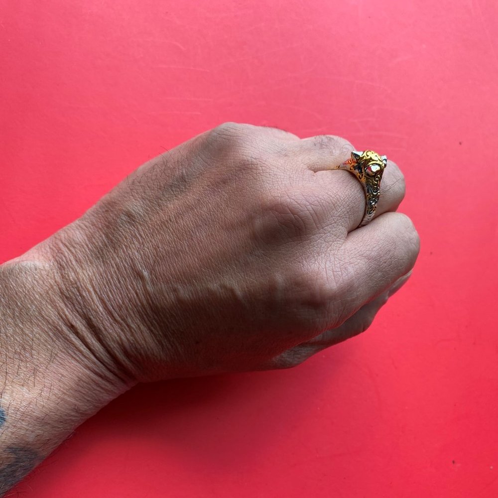 Tiger head ring - Picture 2 of 8